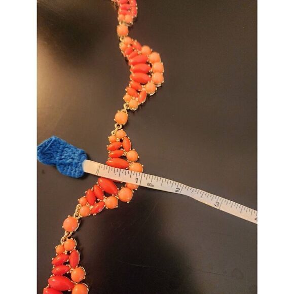 J.Crew coral statement necklace faux gold - Picture 5 of 7